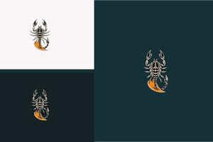 skorpion kung vektor illustration design