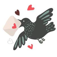 glad alla hjärtans dag kort vektorillustration. cupid, hjärtan, godis, diamanter. vektor