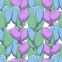 plantskola sömlösa mönster. handritad färgglada luftballonger. vektor