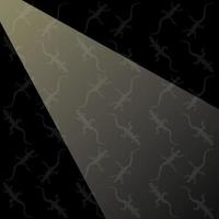 grå ödlor på svart bakgrundsmönster med ljusstråle alternativ vektorillustration vektor