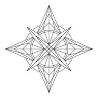 Umriss geometrisches Mandala-Element vektor