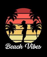 beach life logotyp tshirt design vektor