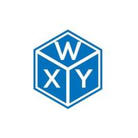 wxy brev logotyp design på svart bakgrund. wxy kreativa initialer brev logotyp koncept. wxy bokstavsdesign. vektor