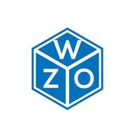 wzo brev logotyp design på svart bakgrund. wzo kreativa initialer bokstavslogotyp koncept. wzo bokstavsdesign. vektor