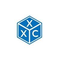 xxc-Buchstaben-Logo-Design auf schwarzem Hintergrund. xxc kreative Initialen schreiben Logo-Konzept. xxc Briefgestaltung. vektor