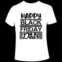 svart fredag t-shirt design vektor