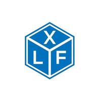 Xlf-Brief-Logo-Design auf schwarzem Hintergrund. xlf kreative Initialen schreiben Logo-Konzept. xlf-Briefgestaltung. vektor