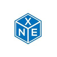 Xn-Buchstaben-Logo-Design auf schwarzem Hintergrund. xne kreatives Initialen-Buchstaben-Logo-Konzept. xne Briefgestaltung. vektor