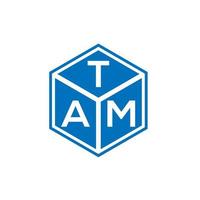 tam-Buchstaben-Logo-Design auf schwarzem Hintergrund. tam kreative Initialen schreiben Logo-Konzept. Tam-Brief-Design. vektor