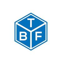 tbf-Brief-Logo-Design auf schwarzem Hintergrund. tbf kreative Initialen schreiben Logo-Konzept. tbf Briefgestaltung. vektor