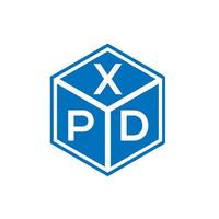 XPD-Brief-Logo-Design auf schwarzem Hintergrund. xpd kreatives Initialen-Buchstaben-Logo-Konzept. xpd Briefgestaltung. vektor