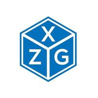 xzg-Buchstaben-Logo-Design auf schwarzem Hintergrund. xzg kreative Initialen schreiben Logo-Konzept. xzg Briefgestaltung. vektor