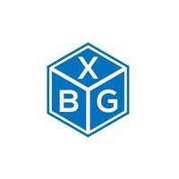 xbg-Buchstaben-Logo-Design auf schwarzem Hintergrund. xbg kreatives Initialen-Buchstaben-Logo-Konzept. xbg Briefgestaltung. vektor