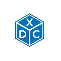 xdc brev logotyp design på svart bakgrund. xdc kreativa initialer bokstavslogotyp koncept. xdc bokstavsdesign. vektor