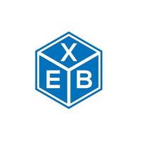 xeb brev logotyp design på svart bakgrund. xeb kreativa initialer brev logotyp koncept. xeb bokstavsdesign. vektor