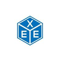 xee-Buchstaben-Logo-Design auf schwarzem Hintergrund. xee kreatives Initialen-Buchstaben-Logo-Konzept. xee Briefgestaltung. vektor