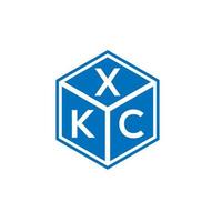 xkc-Buchstaben-Logo-Design auf schwarzem Hintergrund. xkc kreative Initialen schreiben Logo-Konzept. xkc Briefdesign. vektor