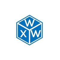 wxw brev logotyp design på svart bakgrund. wxw kreativa initialer brev logotyp koncept. wxw bokstavsdesign. vektor