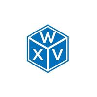wxv brev logotyp design på svart bakgrund. wxv kreativa initialer brev logotyp koncept. wxv bokstavsdesign. vektor