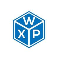 wxp-Brief-Logo-Design auf schwarzem Hintergrund. wxp kreatives Initialen-Buchstaben-Logo-Konzept. wxp Briefdesign. vektor