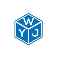 wyj-Buchstaben-Logo-Design auf schwarzem Hintergrund. wyj kreative Initialen schreiben Logo-Konzept. wyj Briefgestaltung. vektor