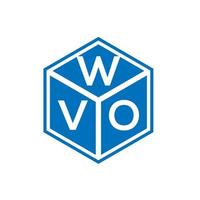 wvo brev logotyp design på svart bakgrund. wvo kreativa initialer bokstavslogotyp koncept. wvo bokstavsdesign. vektor