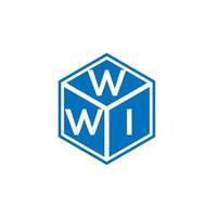 wwi-brief-logo-design auf schwarzem hintergrund. wwi kreative initialen brief logo konzept. wwi Briefgestaltung. vektor