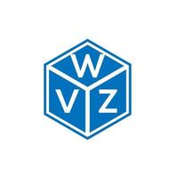 wvz-Brief-Logo-Design auf schwarzem Hintergrund. wvz kreative Initialen schreiben Logo-Konzept. wvz Briefgestaltung. vektor