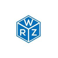 wrz-Buchstaben-Logo-Design auf schwarzem Hintergrund. wrz kreative Initialen schreiben Logo-Konzept. wrz Briefgestaltung. vektor