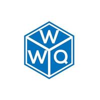 wwq brev logotyp design på svart bakgrund. wwq kreativa initialer brev logotyp koncept. wwq bokstavsdesign. vektor