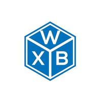 wxb-Buchstaben-Logo-Design auf schwarzem Hintergrund. wxb kreative Initialen schreiben Logo-Konzept. wxb Briefdesign. vektor