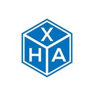 xha-Buchstaben-Logo-Design auf schwarzem Hintergrund. xha kreative Initialen schreiben Logo-Konzept. xha Briefgestaltung. vektor