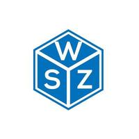 wsz-Buchstaben-Logo-Design auf schwarzem Hintergrund. wsz kreatives Initialen-Buchstaben-Logo-Konzept. wsz Briefgestaltung. vektor