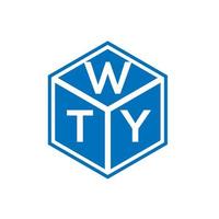 wty-Buchstaben-Logo-Design auf schwarzem Hintergrund. wty kreative Initialen schreiben Logo-Konzept. wty Briefgestaltung. vektor