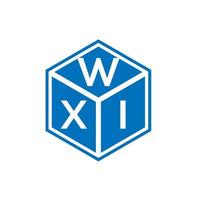 wxi-Buchstaben-Logo-Design auf schwarzem Hintergrund. wxi kreatives Initialen-Buchstaben-Logo-Konzept. wxi Briefgestaltung. vektor