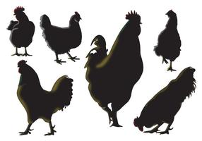 Rooster Silhouette Vectors