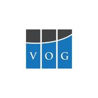 Vog-Brief-Logo-Design auf weißem Hintergrund. vog kreative Initialen schreiben Logo-Konzept. Vog-Brief-Design. vektor