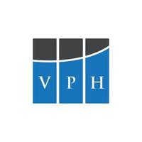 vph-Buchstaben-Logo-Design auf weißem Hintergrund. vph kreative Initialen schreiben Logo-Konzept. vph Briefgestaltung. vektor