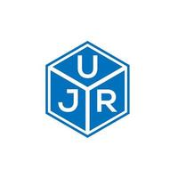 ujr brev logotyp design på svart bakgrund. ujr kreativa initialer bokstavslogotyp koncept. ujr bokstavsdesign. vektor