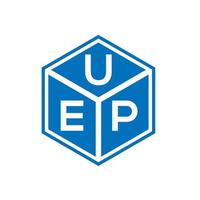 UEP-Brief-Logo-Design auf schwarzem Hintergrund. uep kreatives Initialen-Buchstaben-Logo-Konzept. uep Briefgestaltung. vektor