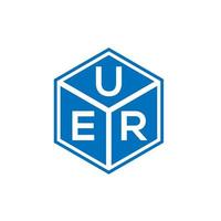 uer letter logotyp design på svart bakgrund. uer kreativa initialer brev logotyp koncept. uer letter design. vektor