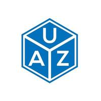 uaz-Buchstaben-Logo-Design auf schwarzem Hintergrund. uaz kreatives Initialen-Buchstaben-Logo-Konzept. uaz Briefgestaltung. vektor