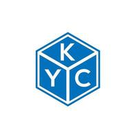 kyc brev logotyp design på svart bakgrund. kyc kreativa initialer brev logotyp koncept. kyc bokstavsdesign. vektor