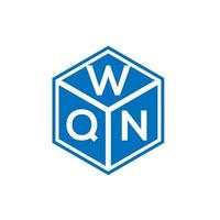 wqn-Buchstaben-Logo-Design auf schwarzem Hintergrund. wqn kreatives Initialen-Buchstaben-Logo-Konzept. wqn Briefgestaltung. vektor