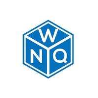 wnq-Buchstaben-Logo-Design auf schwarzem Hintergrund. wnq kreative Initialen schreiben Logo-Konzept. wnq Briefgestaltung. vektor