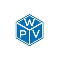 wpv brev logotyp design på svart bakgrund. wpv kreativa initialer brev logotyp koncept. wpv-bokstavsdesign. vektor