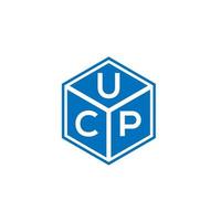 UCP-Brief-Logo-Design auf schwarzem Hintergrund. ucp kreative Initialen schreiben Logo-Konzept. UCP-Briefgestaltung. vektor