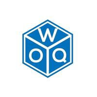 woq brev logotyp design på svart bakgrund. woq kreativa initialer brev logotyp koncept. woq bokstavsdesign. vektor