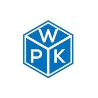 wpk-Brief-Logo-Design auf schwarzem Hintergrund. wpk kreative Initialen schreiben Logo-Konzept. wpk Briefgestaltung. vektor