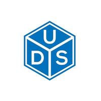 uds-Buchstaben-Logo-Design auf schwarzem Hintergrund. uds kreative Initialen schreiben Logo-Konzept. uds Briefgestaltung. vektor